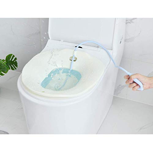 Baño de Asiento para hemorroides, remojo y Cuidado posparto con Masaje, Descarga de Manos, Inodoro, Asiento de Vapor, bañera, procedimientos de remojo, Vapor para Mujeres, Rosa