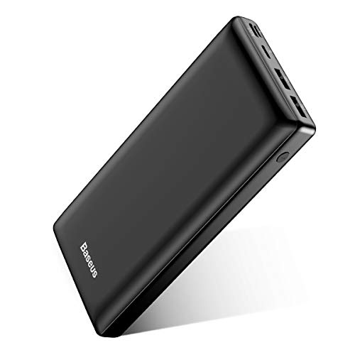 Baseus Batería Externa 30000mAh,Power Bank Bateria Portatil Movil USB C Carga rapida para iPhone 11 Pro MAX, iPad, Mac, Samsung, Huawei, Xiaomi, Nintendo Switch Nergo