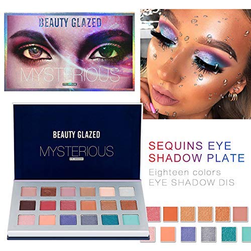 Beauty Glazed 18 colores Shimmer Matte Pigment Glitters Makeup Shine Diamond Paleta de sombras de ojos Smoky Nude Makeup Gloss Larga duración Impermeable Sombra de ojos Cosméticos