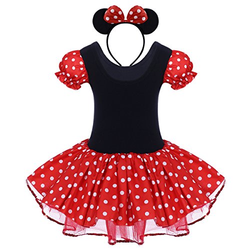 Bebé Niña Vestido de Fiesta Princesa Disfraces Tutú Ballet Lunares Fantasía Vestid Carnaval Bautizo Cumpleaños Baile para Infantiles Recién Nacido Disfraces de Princesa con Diadema 2-3 Años