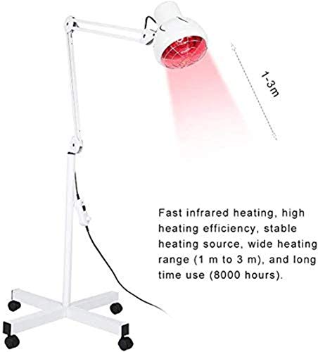 BEIAKE Lámpara De Suelo con Calefacción por Infrarrojos TDP con Soporte, Brazo Flexible, Cabezal Giratorio De 360° para Fortalecer La Función Corporal, Mejorar La Calidad del Sueño