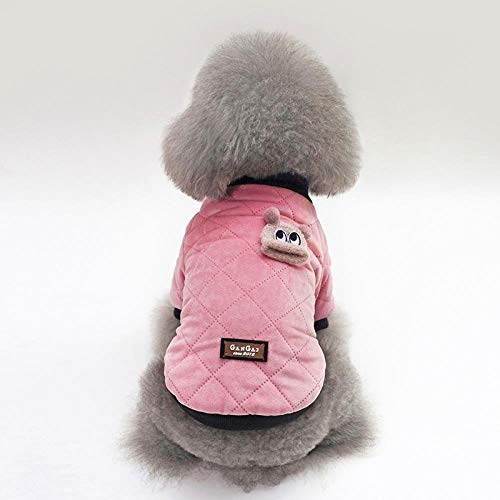 beifanged Ropa de Mascota, Color, Viento, protección contra Viento, Chaqueta de algodón, Rosa, XL