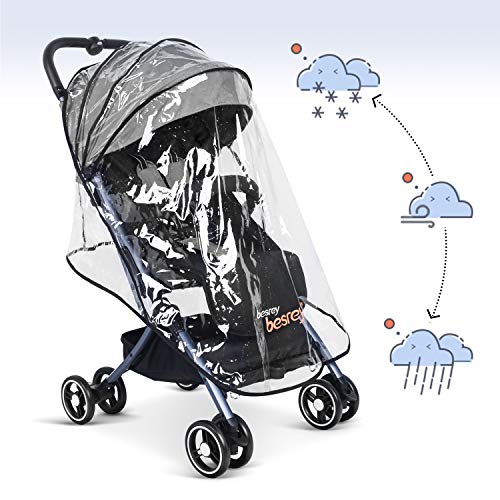 Besrey Silla Paseo Bebe Ligera Compacta Cochecito Viaje Avión solo 4,9 kg Carritos de Bebe Plegable 6-36 Meses,Gris