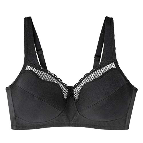 Bestform Cotton Comfort Full Cup - Sujetador para mujer, Negro, 95E (Talla de fabicante: 36DD)