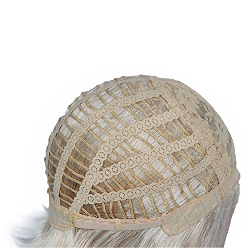 BESTUNG Bob corto pelucas rectas para mujer Peluca completa Ombre natural Rubia Pelucas sintéticas Cabello estilo Harajuku para fiesta de Cosplay con gorro de peluca