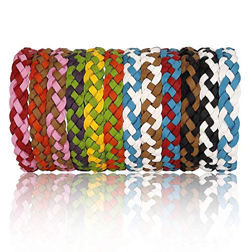 BESTZY 12PCS Repelente de mosquitos Pulsera Repelente Antimosquitos Naturales Pulseras Repelentes de Mosquitos para una protección prolongada contra mosquitos e insectos(colores aleatorios)