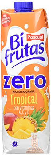 Bifrutas Zumo Leche TROPICAL ZERO - Paquete de 8 x 1000 ml - Total: 8000 ml