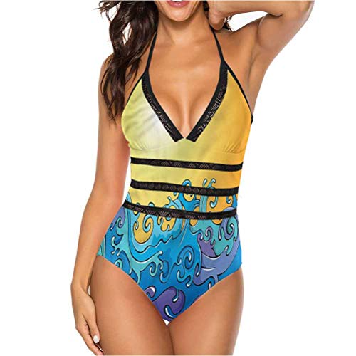 Bikini sexy para mujer con burbujas digitales estilizadas, ideal para descansar en la piscina Multi 18 52