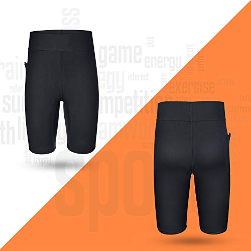 Bingrong Pantalones Cortos para Adelgazar Hombre Pantalón de Sudoración Adelgazar Pantalones de Neopreno para Ejercicio para Pérdida de Peso Deportivo (Negro, Large)