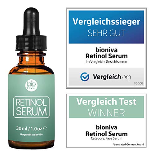 Bioniva Retinol Serum – Sistema de administración de liposoma con retinol, Vitamin C & ácido hialurónico botánico