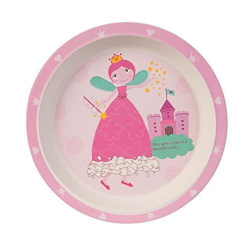 BIOZOYG Set vajilla Infantil de bambú sin bpa 5 Piezas I Motivo Hada mágica I Servicio de Mesa cubertería para niños Tazón Vaso de Beber Plato para niños I Reciclaje de Material Natural