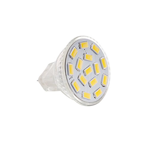 BOGAO MR11 GU4.0 3.5 W Led bombillas, Equival 25-35W lámparas halógenas, AC/DC 12 V, 350 lm, 120 ° Flood viga, empotrable, iluminación, iluminación de la pista, luz blanca (6000 K),4 unidades