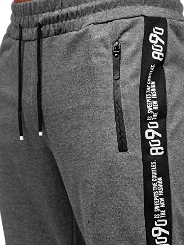 BOLF Hombre Pantalón Deportivo Pantalones De Chándal Jogger Pantalón de Algodón Entrenamiento Fitness Jogging Estilo Urbano Must JX317 Gris M [6F6]