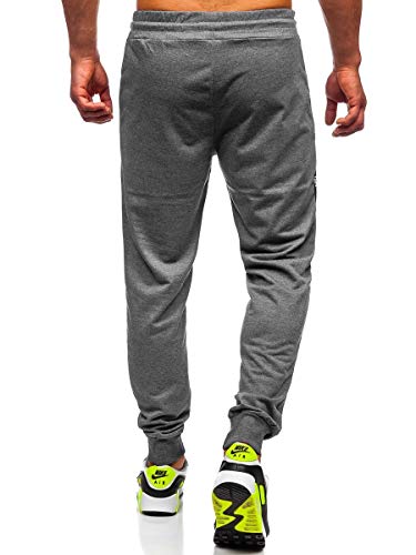 BOLF Hombre Pantalón Deportivo Pantalones De Chándal Jogger Pantalón de Algodón Entrenamiento Fitness Jogging Estilo Urbano Must JX317 Gris M [6F6]