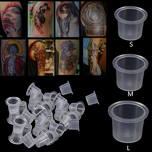 Bolsa de 1000 unidades, copa, taza para tinta de tatuaje, mezcladas, accesorios para maquillaje, pigmentos