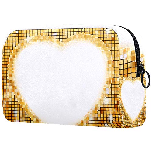 Bolsa de aseo en forma de corazón para maquillaje, brochas de transporte, bolsa de lavado de gimnasio, organizador de cosméticos, kit de viaje para hombres y mujeres