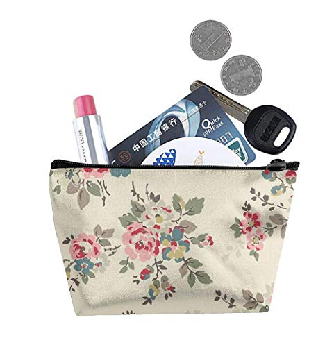 Bolsa de maquillaje duradera e impermeable, cachorro de perro y limón, bolsa trapezoidal, bolsa de viaje para lavar, bolsa de cosméticos, portalápices con cremallera