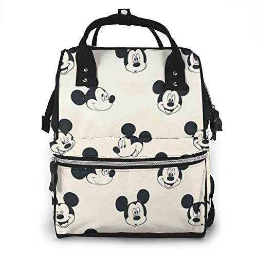 Bolsa de pañales - Mickey Mouse Mommy Baby Bag, multifunción de gran capacidad de viaje mochila de pañales