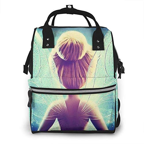 Bolsa de pañales - Tinkerbell y Fairy multifunción impermeable mochila de viaje cambiador de pañales