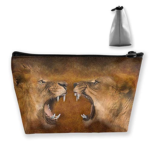 Bolso cosmético para Mujer Masai Lion Lioness Roar Multifunción Maquillaje Bolso portátil Bolso Recibir, Trapecio