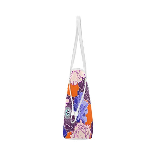 Bolso de mano Bolsos Flor de peonía Olor romántico Bolso de viaje Bolso de compras Bolso de mano Gran capacidad Resistente al agua con asa duradera