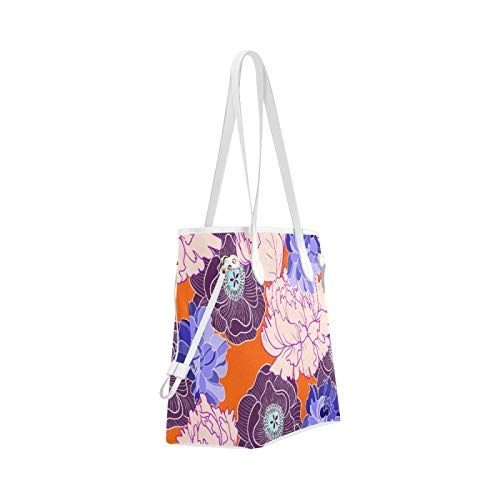 Bolso de mano Bolsos Flor de peonía Olor romántico Bolso de viaje Bolso de compras Bolso de mano Gran capacidad Resistente al agua con asa duradera