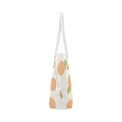 Bolso de mano con diseño de flor de peonía Olor romántico Bolso de señora Bolso de hombro unisex Gran capacidad Resistente al agua con asa duradera