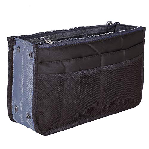 Bolso de mano Organizador Liner ordenados Bolsa de viaje bolsa Bolsa de cosméticos Insertar 13 bolsillos Gran insertar bolso organizador Con asas Para las mujeres de los hombres