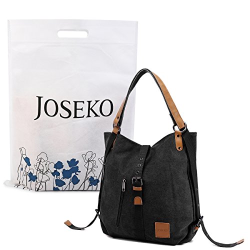 Bolso Mochilas Mujer Casual Vendimia, JOSEKO Niña Lona Multifuncional Antirrobo Bolso de Cuero de Gran Capacidad Bolsas de Viaje para Cualquier Ocasión