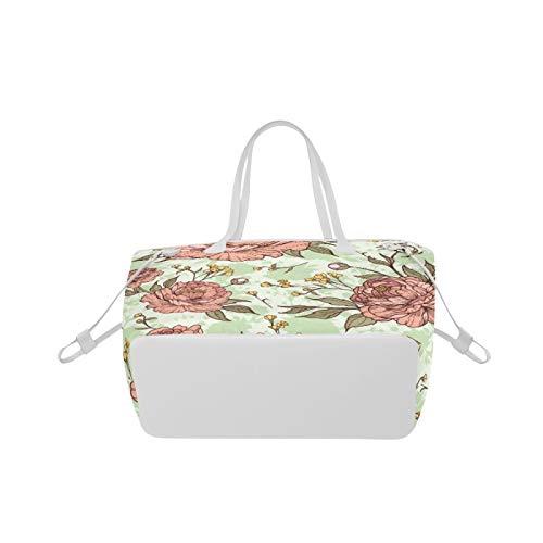 Bolsos de mujer Flor de peonía Olor romántico Bolso de mujer Bolso de mano para mujer Gran capacidad Resistente al agua con asa duradera