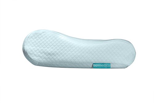 bonmedico Almohada Magic, Almohada Ergonómica para la Cabeza Ideal para Mujeres o Niños, Con Funda de Algodón Gratis, (40 x 26 x 8/6cm)