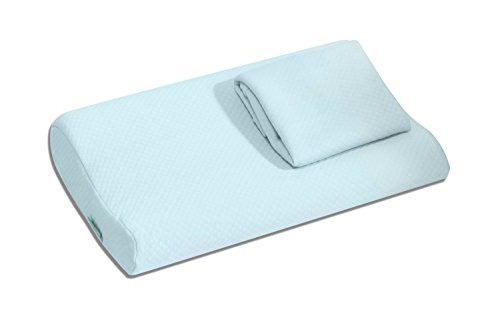 bonmedico Almohada Magic, Almohada Ergonómica para la Cabeza Ideal para Mujeres o Niños, Con Funda de Algodón Gratis, (40 x 26 x 8/6cm)