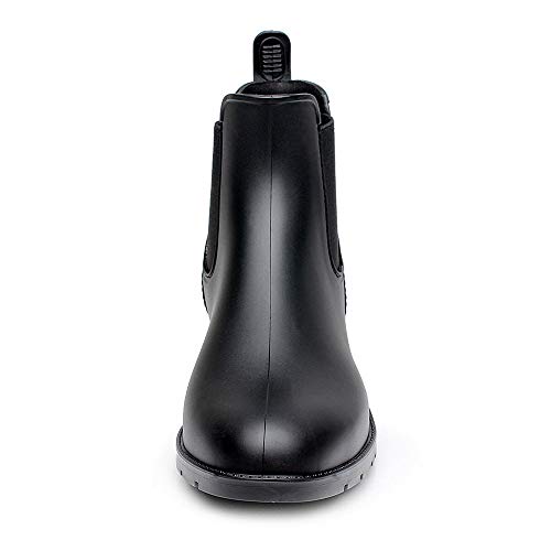 Bota Agua Mujer Hombre Chelsea Jardín Trabajo Lluvia Tobillo Botas Festival Antideslizante Wellington Boots Negro 41