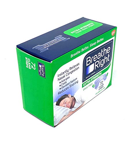 Breathe Right Nasal Strips - Extra Strength - CLEAR - 72 Clear Strips