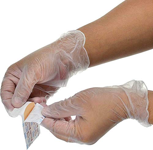 Caja Grande de 100 Guantes Desechables Transparente Guantes de de Plástico Guantes Unisex Guantes de Hogar Utilizado en Manualidades Pintura Jardinería Cocina Limpieza