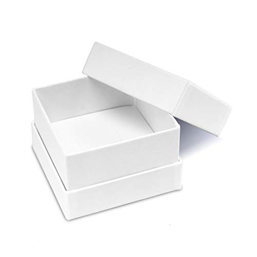 Caja para regalo caja blanca de 7x7x5 cm set de 5 cajas, ideal para bisuteria, brazaletes, anillos y pendientes, para ocasión especial.