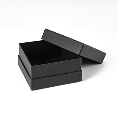 Caja para regalo caja negra, set de 5 cajas de7x7x5 cm bisuteria, brazaletes, anillos y pendientes, para ocasión especial.