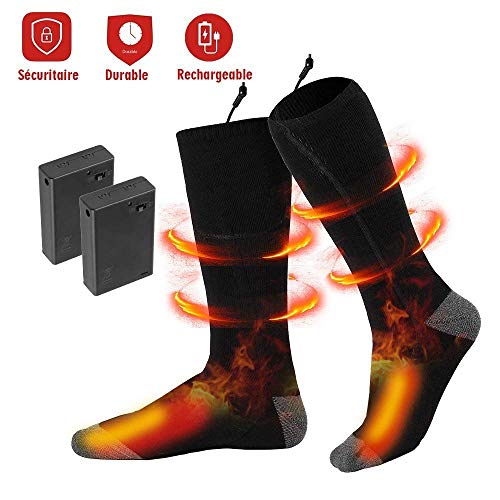 Calcetines Térmicos - Invierno Eléctrico Calcetines Calientes Climatizada para Hombre y Mujer Pies Crónicamente Fríos Calentador de Pies Ideal para Esquí Senderismo Pesca Cámping