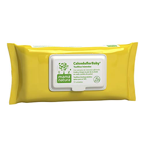 CalenduflorBaby® Pomada Reparadora, Calma las Irritaciones de la Piel del Bebé + Toallitas húmedas Bebé Mama Natura, Biodegradables con Extracto Calendula