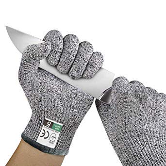 CalmaDragon Guantes Resistentes a Cortes para Alimentos Preteccion para Cocina y Aire Libre Nivel 5 Guantes a Prueba de Corte. (ExtraLarge)