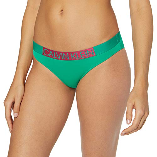 Calvin Klein Classic Braguita de bikini, Verde (Golf Green 307), Small para Mujer