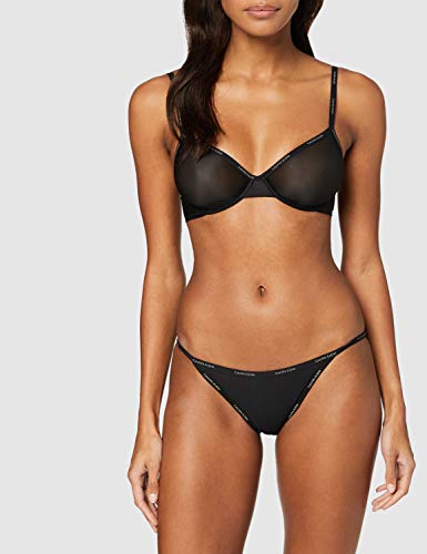 Calvin Klein Demi Unlined Sujetador, Negro (Black 001), 75B (Talla del fabricante: 0B34) para Mujer