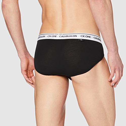 Calvin Klein Hip Brief 2pk Boxer, Negro (Black with/White WB Bnm), X-Large para Hombre