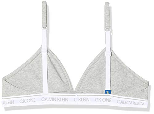 Calvin Klein Unlined Triangle Almohadillas y Rellenos de Sujetador, Gris (Grey Heather 020), (Talla del Fabricante: Small) para Mujer