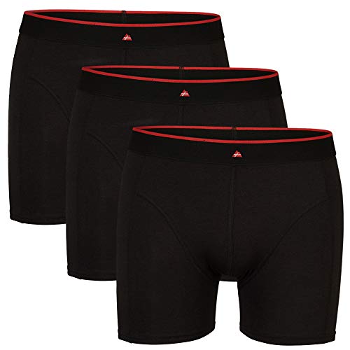 Calzoncillos Boxer de Bambú para Hombre, Pack de 3, Ropa Interior Antibacteriana y Ultra Suave, Ajustados, Comodidad Superior, Negro, Blanco, Gris, Multipack (Negro, XXX-Large)