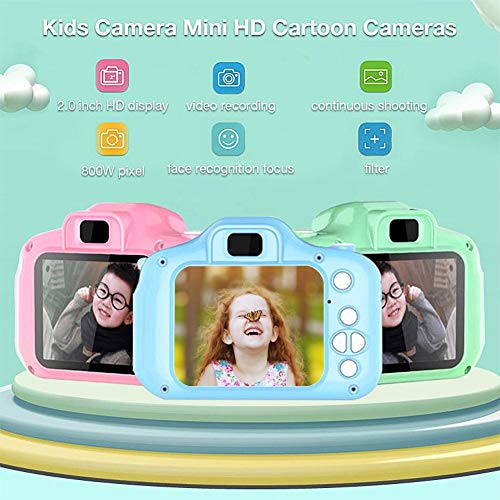 Cámara para niños, cámara digital infantil, pantalla a color, HD 1080P, pantalla de 2 pulgadas, foto y vídeo, cámara de fotos para niños con tarjeta de memoria