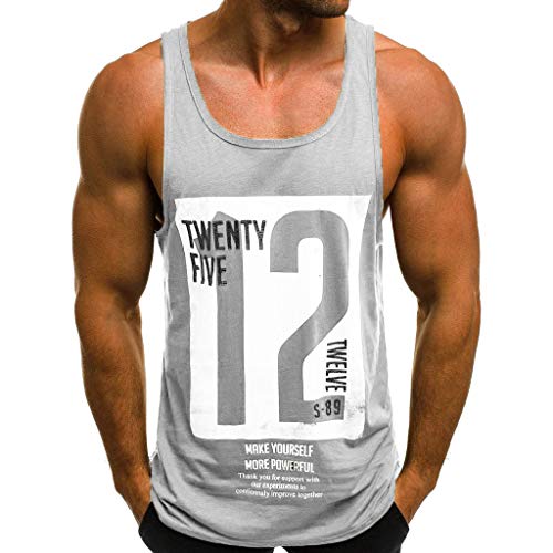 Camisetas sin Mangas de Escalada para Hombre Letras Impresión Camisa Fitness Tirantes Deportes Sudaderas Uniforme de Baloncesto Moda Básica T-Shirt Muscle Gym Tank Tops riou