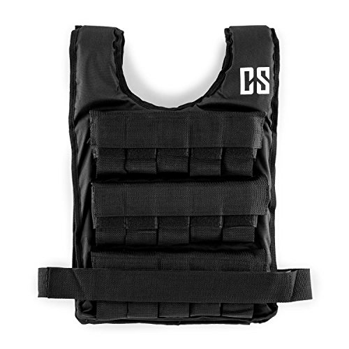 CapitalSports Capital Sports Monstervest - Chaleco para Pesos, Chaleco de Entrenamiento, Entrenar Fuerza y Resistencia, Regulable, 10 kg, Talla única, Nylon, Negro