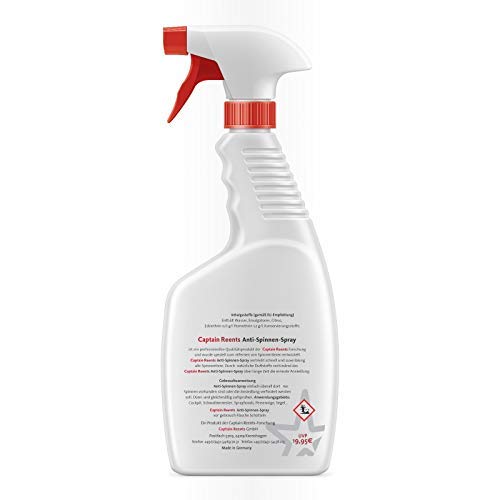 Captain Reents Araña Spray 500 ml Anti arañas Spray para la solución inmediata • óptima araña Defensas • Premium Producto para fácil aplicación