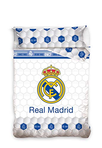 Carbotex Funda NÓRDICA 2 Piezas Real Madrid Escudo CENTRADO (90)